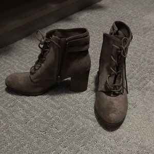 Madden Girl Lace Up Brown Boots